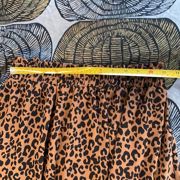 LEOPARD RUFFLE SKIRT - ANIMAL PRINT - Picture 4 of 4